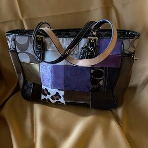 Coach Multicolor Patchwork Tote Bag